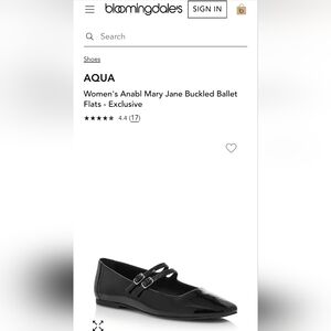 AQUA Women's Anabl Mary Jane Buckled Ballet Flats 